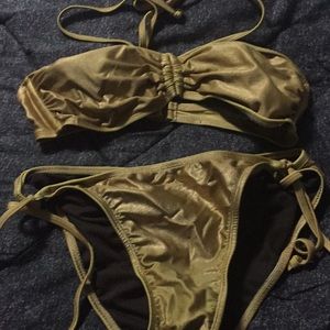Gold swimsuit
